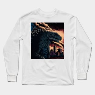 Great Godzilla off Kanagawa - King Kaiju Long Sleeve T-Shirt